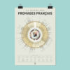 Affiche "Les Fromages Français" - La Majorette à Moustache