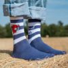Chaussettes La Vache qui Rit, La French Vache bleu" - Label Chaussette