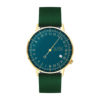Montre 24H "André Bleu et Or, cuir vert" - Gustave et Cie – Image 2