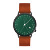 Montre 24H "Antoine Verte, cuir Nubuck marron" - Gustave et Cie – Image 2