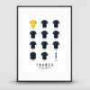 Affiche "Maillots La France championne du monde 2018" - Sport à l'affiche