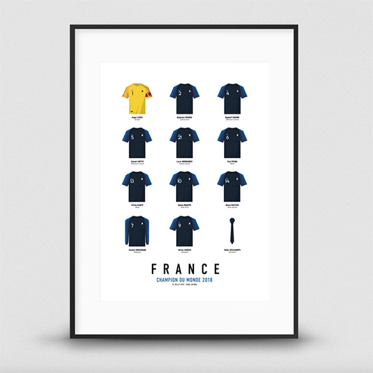 Affiche maillots Le Musée de l'équipe de France de football