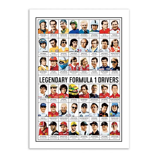 Affiche Légendes de la Formule 1 - Sacrés Français !
