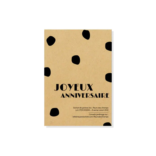 Sachet De Graines A Offrir Joyeux Anniversaire Sacres Francais