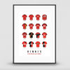 Affiche "Maillots historiques de Rennes" - Sport à l'affiche