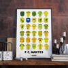 Affiche "Maillots historiques du FC Nantes" - Sport à l'affiche