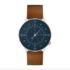 Montre 12H "Louis Argent et bleu, cuir marron" - Gustave et Cie – Image 2