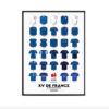 Affiche "Maillots historiques du XV De France" - Sport à l'affiche