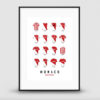 Affiche "Maillots historiques de l'AS Monaco" - Sport à l'affiche