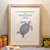 Affiche "Grande tortue des Caraïbes" - L’Atelier Letterpress