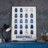 Affiche "Maillots historiques Équipe de France de Basket" - Sport à l'affiche