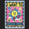Risographie "Queen - "I Want to Break Free" - Kiblind Atelier