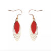 Boucles d'oreilles "Rose" en cuir recyclé - Jeanne et Jo – Image 3